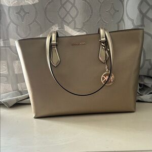 Michael Kors Gold Leather Tote